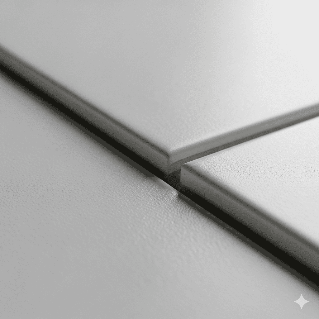 A close-up of a finished home repair detail.